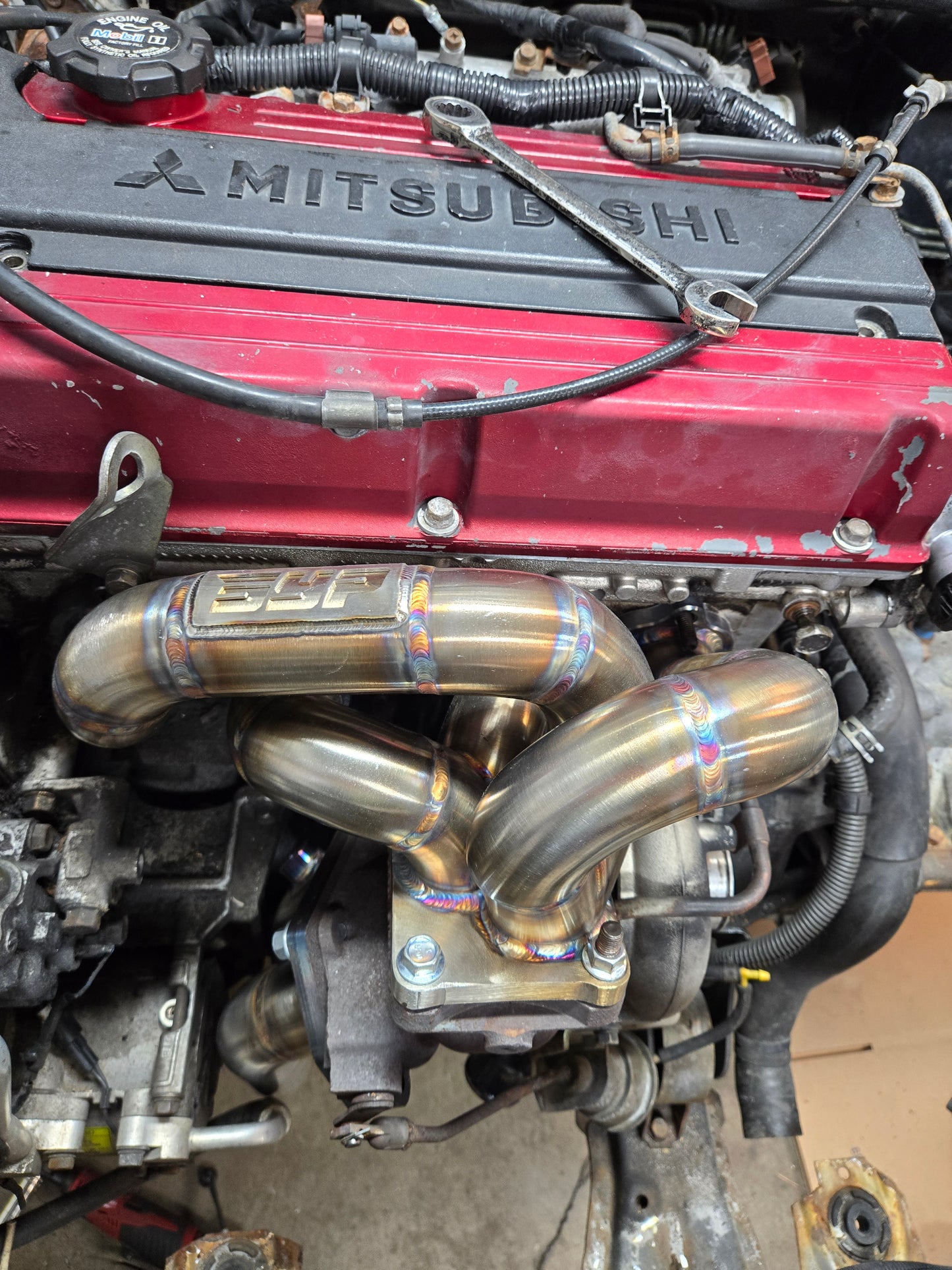 Evo 7/8/9 Down Pipe Stock Frame Stock Location Hot Parts